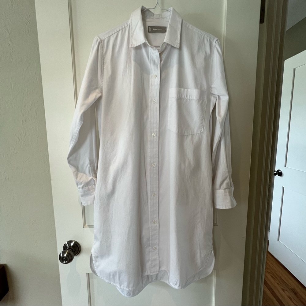 Everlane white Oxford shirt dress